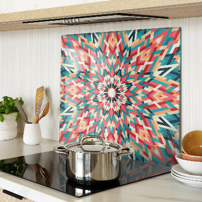 Tábua para cozinha Mandala multicolorida
