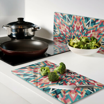 Tábua para cozinha Mandala multicolorida