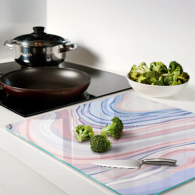 Tábua para corte Padrão marmorizado em cores pastel