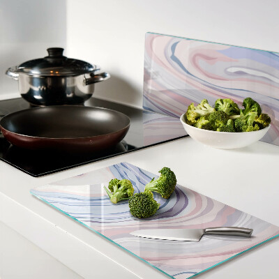 Tábua para corte Padrão marmorizado em cores pastel