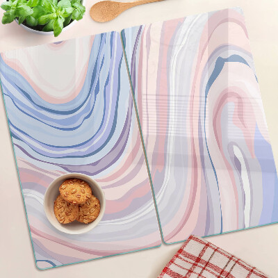 Tábua para corte Padrão marmorizado em cores pastel