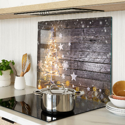 Tábua para corte Árvore de Natal com enfeites