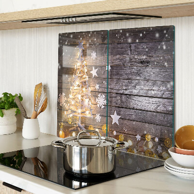 Tábua para corte Árvore de Natal com enfeites