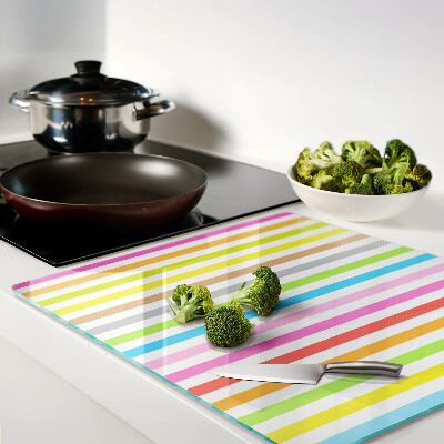 Tábua para corte Listras coloridas de arco-íris