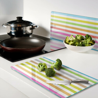 Tábua para corte Listras coloridas de arco-íris