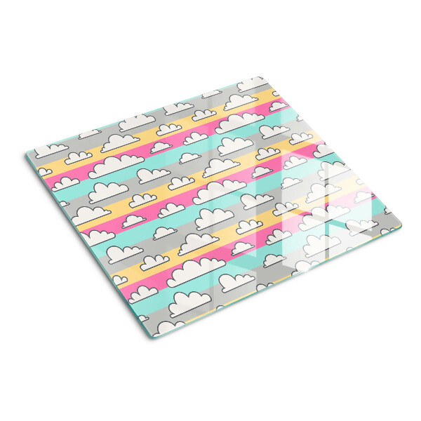 Tábua para cozinha Nuvens em um fundo pastel
