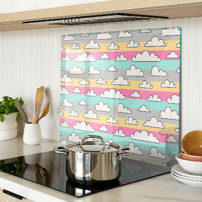 Tábua para cozinha Nuvens em um fundo pastel