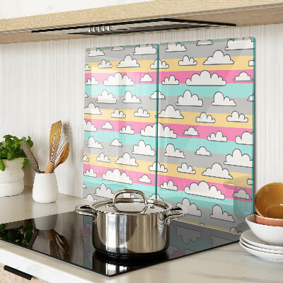 Tábua para cozinha Nuvens em um fundo pastel