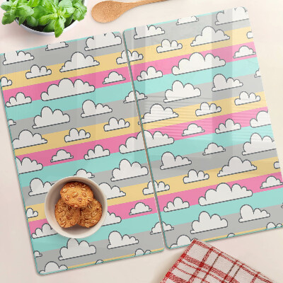 Tábua para cozinha Nuvens em um fundo pastel