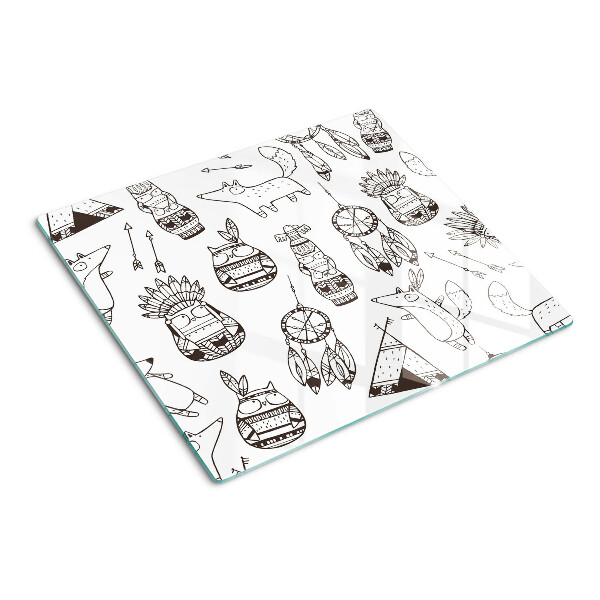 Tábua para cozinha Motivo étnico com animais