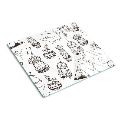 Tábua para cozinha Motivo étnico com animais