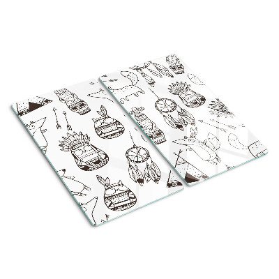 Tábua para cozinha Motivo étnico com animais