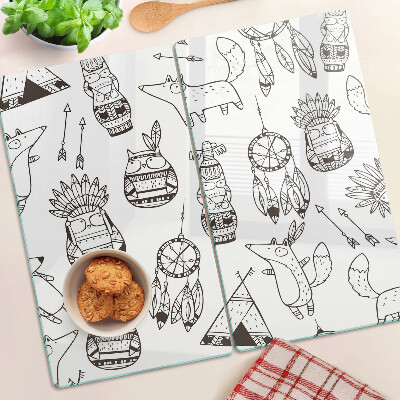 Tábua para cozinha Motivo étnico com animais