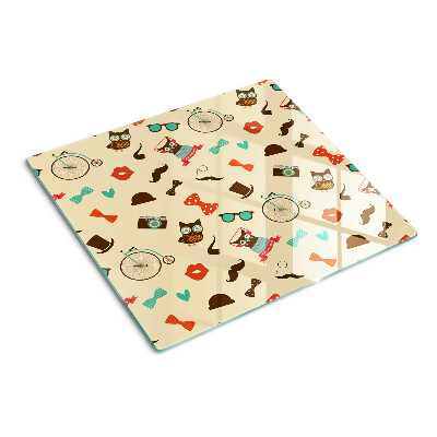 Tábua para cozinha Gatinhos e acessórios retrô