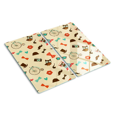 Tábua para cozinha Gatinhos e acessórios retrô