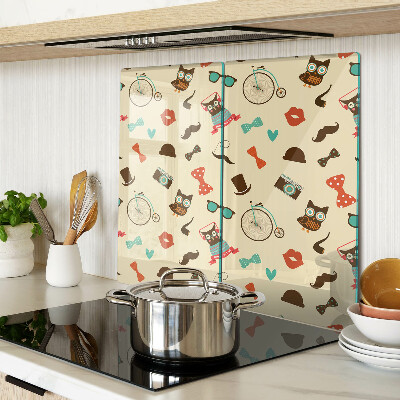 Tábua para cozinha Gatinhos e acessórios retrô