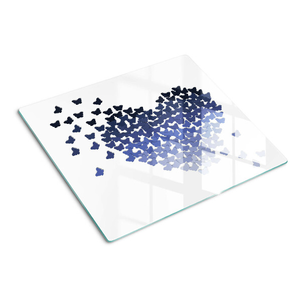 Tábua para corte Motivo de coração com borboletas