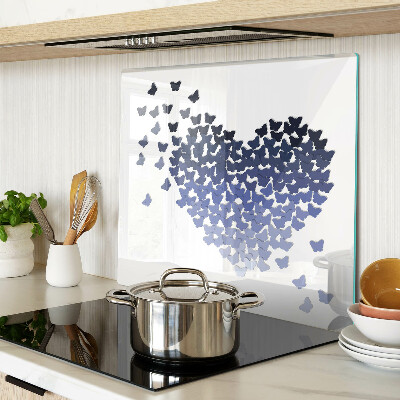 Tábua para corte Motivo de coração com borboletas