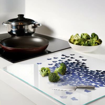 Tábua para corte Motivo de coração com borboletas