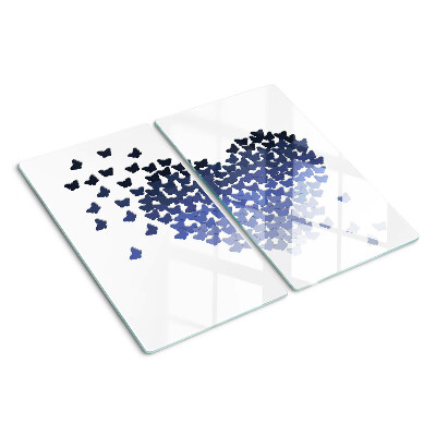 Tábua para corte Motivo de coração com borboletas