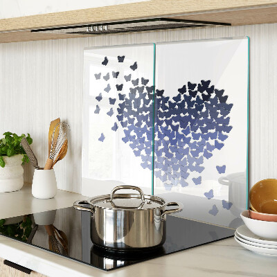 Tábua para corte Motivo de coração com borboletas