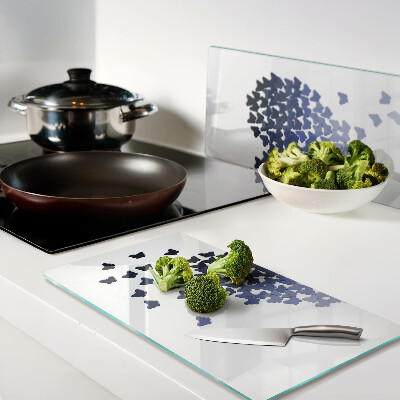 Tábua para corte Motivo de coração com borboletas