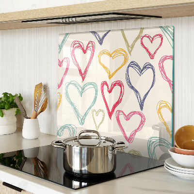 Tábua para cozinha Coração em cores diferentes