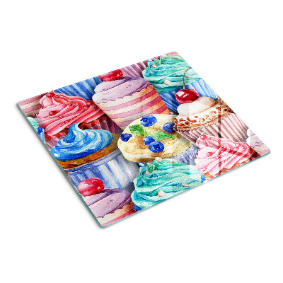 Tábua para cozinha Cupcakes e doces coloridos
