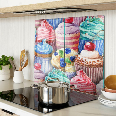 Tábua para cozinha Cupcakes e doces coloridos