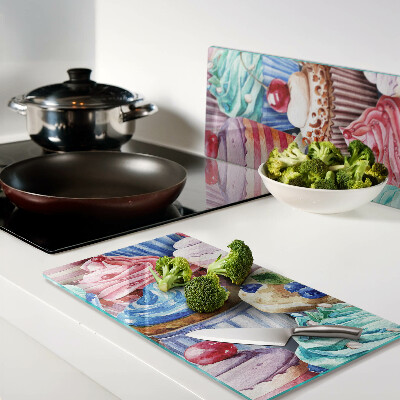 Tábua para cozinha Cupcakes e doces coloridos