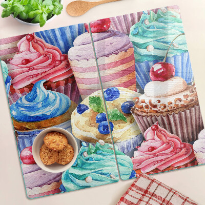 Tábua para cozinha Cupcakes e doces coloridos