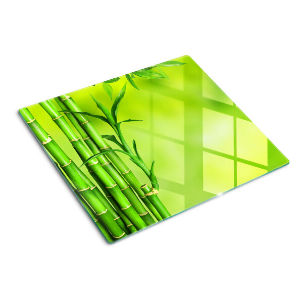 Tábua para cozinha Bambu em fundo verde