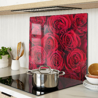 Tábua para corte rosas vermelhas