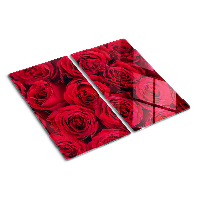 Tábua para corte rosas vermelhas