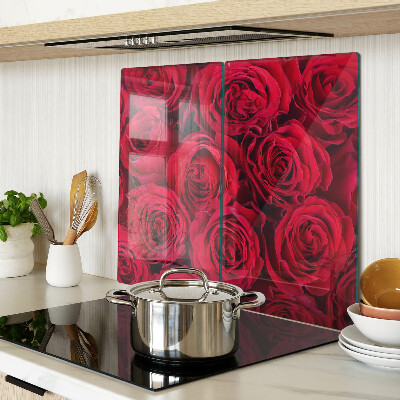 Tábua para corte rosas vermelhas