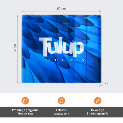 Tábua para cozinha Orquídeas em fundo azul