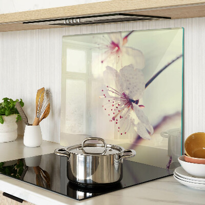 Tábua para corte Flores em um fundo geométrico