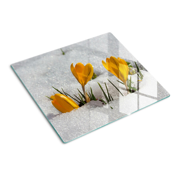 Tábua para cozinha Açafrões na neve