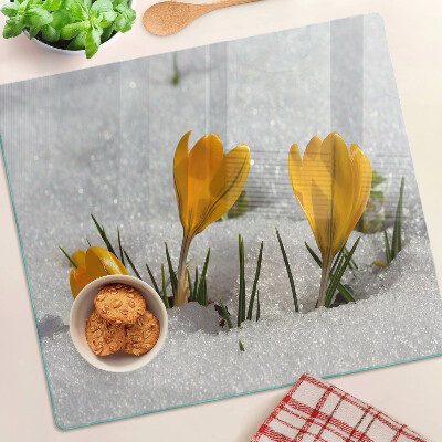 Tábua para cozinha Açafrões na neve