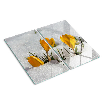 Tábua para cozinha Açafrões na neve