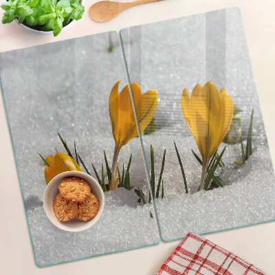 Tábua para cozinha Açafrões na neve