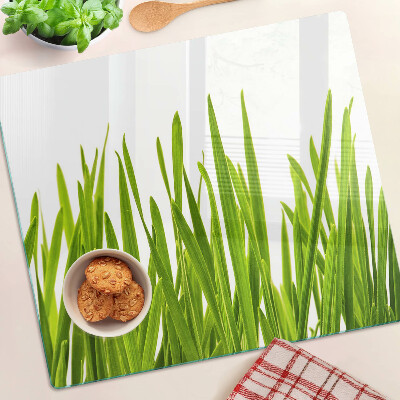 Tábua para corte grama verde