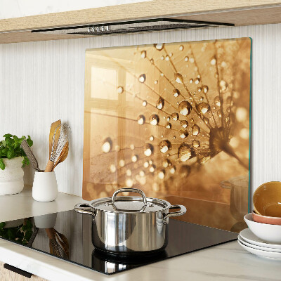 Tábua para cozinha Gotas de água em um dente-de-leão