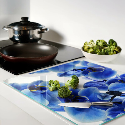 Tábua para cozinha orquídeas azuis