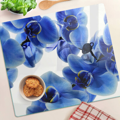 Tábua para cozinha orquídeas azuis