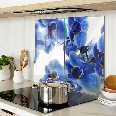 Tábua para cozinha orquídeas azuis