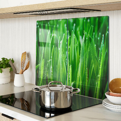 Tábua para corte Grama com gotas de água