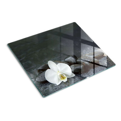 Tábua para corte Flor de orquídea em pedras