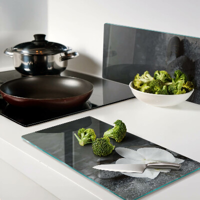 Tábua para corte Flor de orquídea em pedras