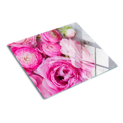 Tábua para cozinha Flores rosas em um buquê